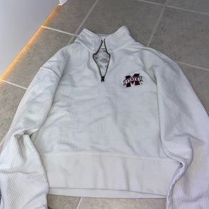 press box college cropped sweatshirt
